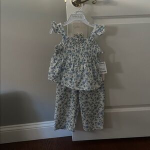 Cynthia Rowley Floral Blue and White Toddle Girl Outfit